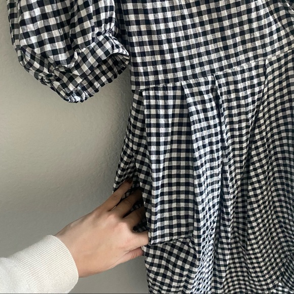 TOPSHOP Gingham Tulip Mini Dress - Picture 8 of 9